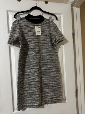 bershka grey dress | Dresses | Nwt Bershka Xs Pencil Knit Black two tone Dress